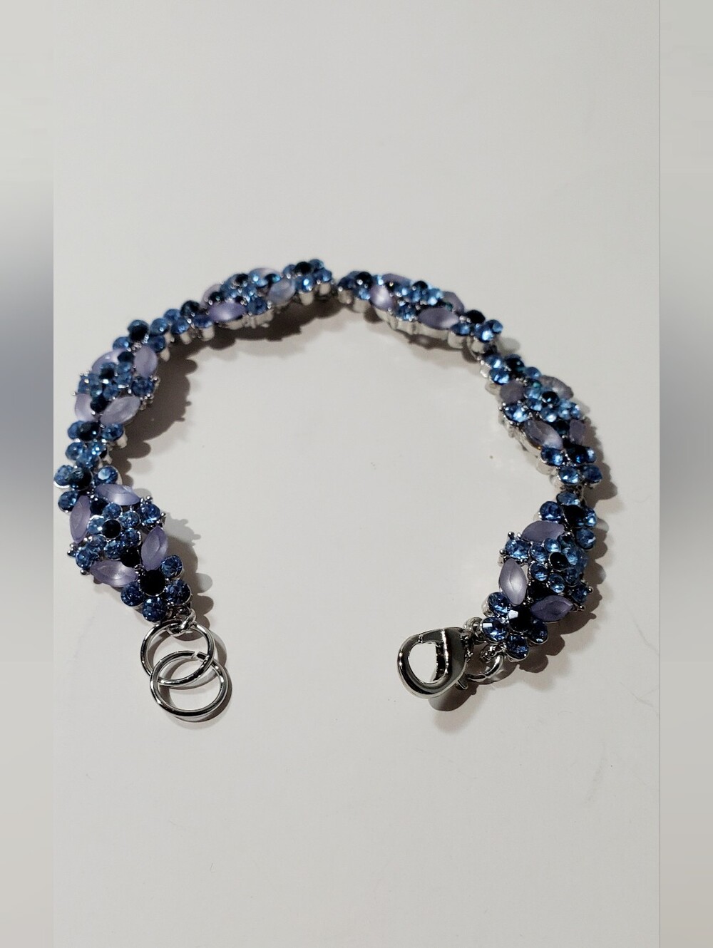Blue Crystal Cluster Bracelet - Women Jewelry